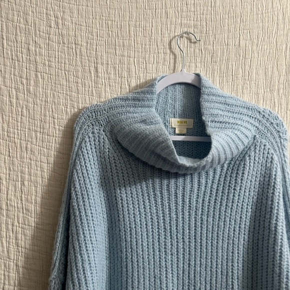 Maeve Light Blue Cowl Neck Sweater Sz sm - Picture 3 of 7